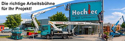 KI-Bild: Banner „Die richtige Arbeitsbühne für Ihr Projekt!“ KI-Bild: Banner „Die richtige Arbeitsbühne für Ihr Projekt!“